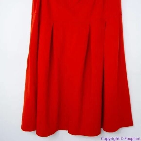 Hutch Anthropologie Bow Back Tomato Red Dress, 1X - Picture 7 of 14